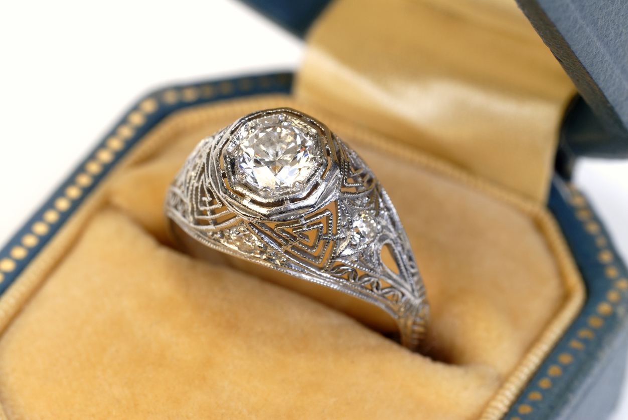diamond ring in case