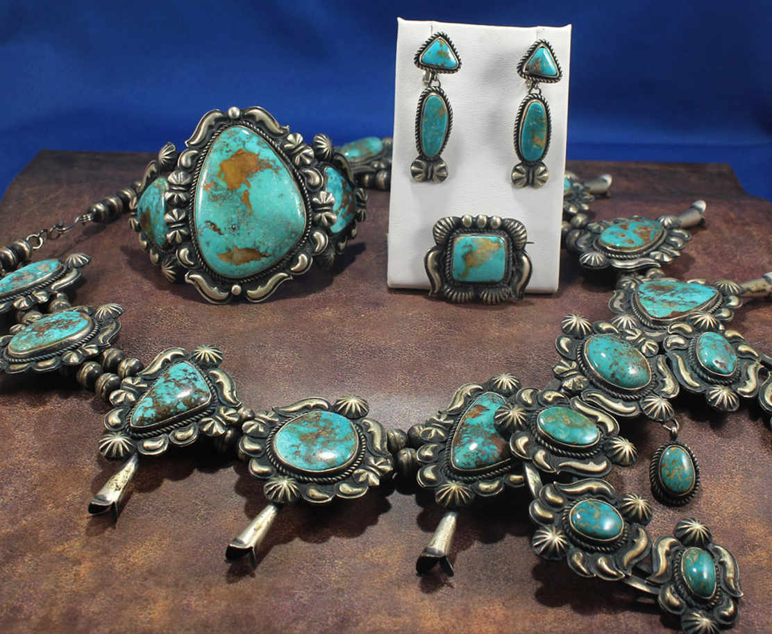 ornate jewerly and tablecloth