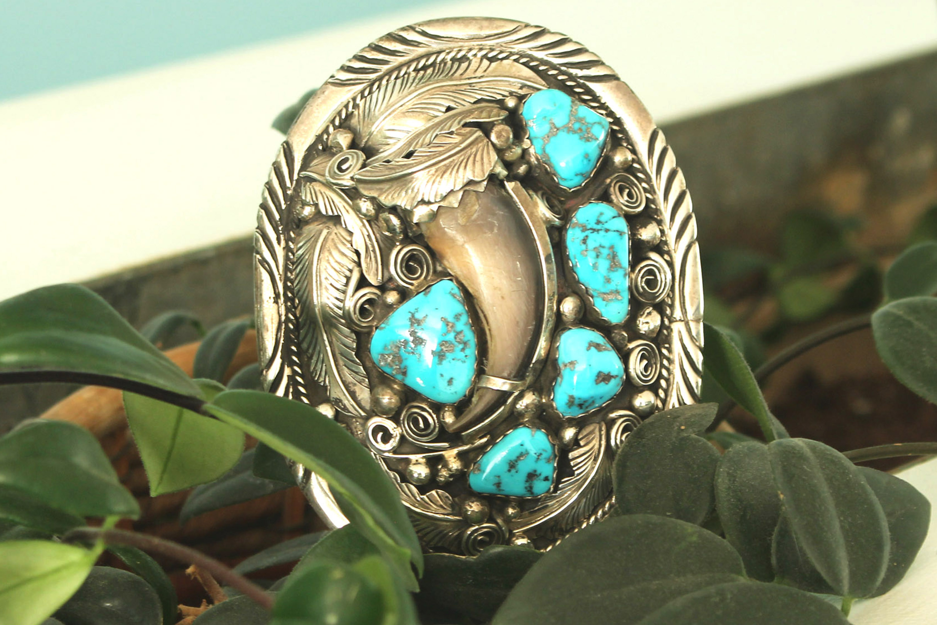 ornate jewerly and tablecloth