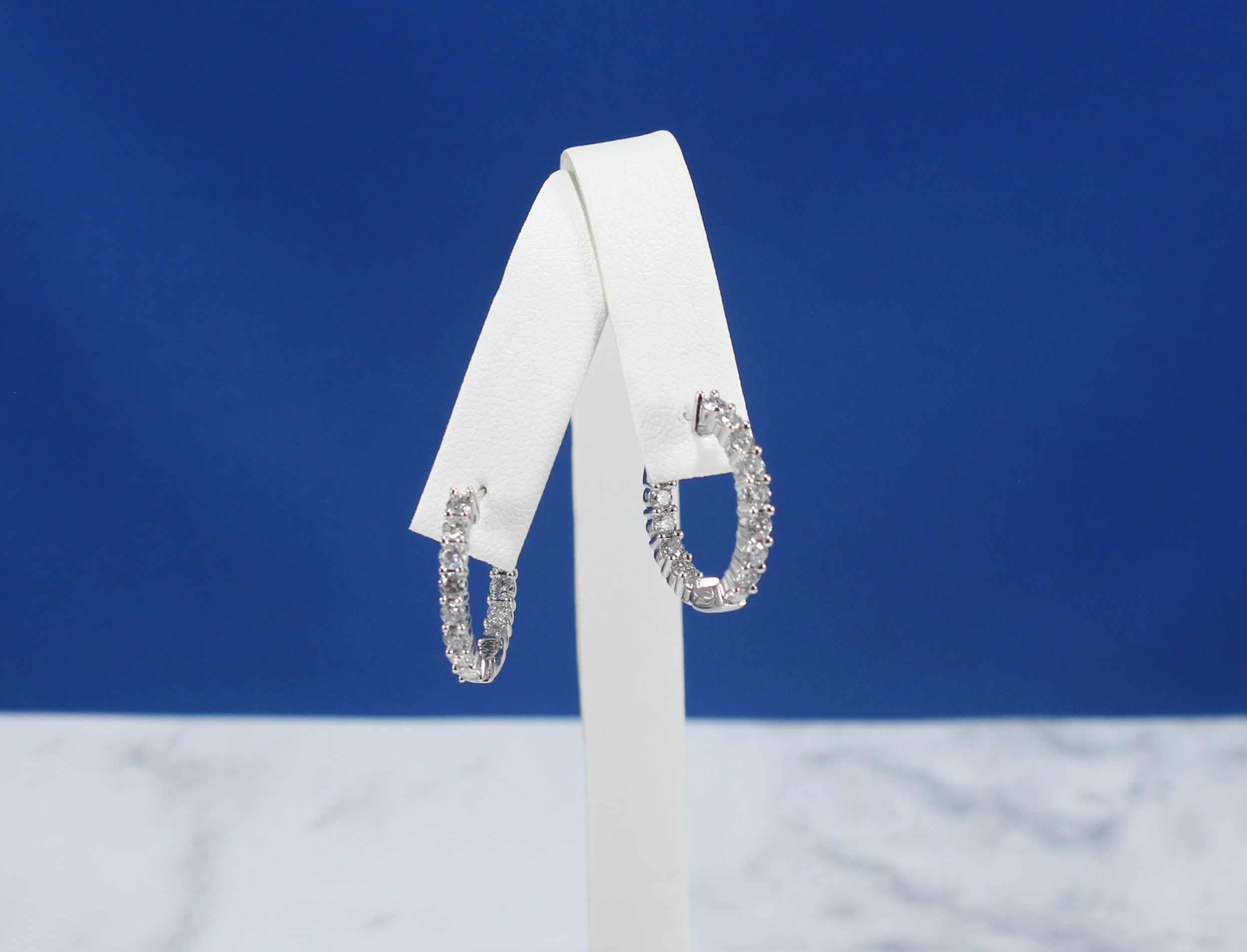 diamond hoop earrings